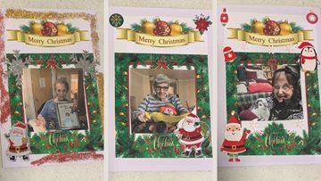 Festive family greetings from Wigan care home Residents